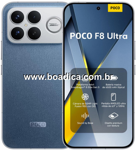 POCO (By Xiaomi) F8 Ultra 12GB/256GB (Denim Blue) Azul - preços e